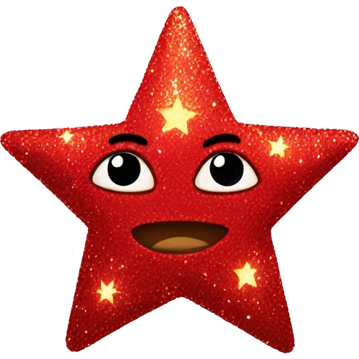 Red sparkly star emoji