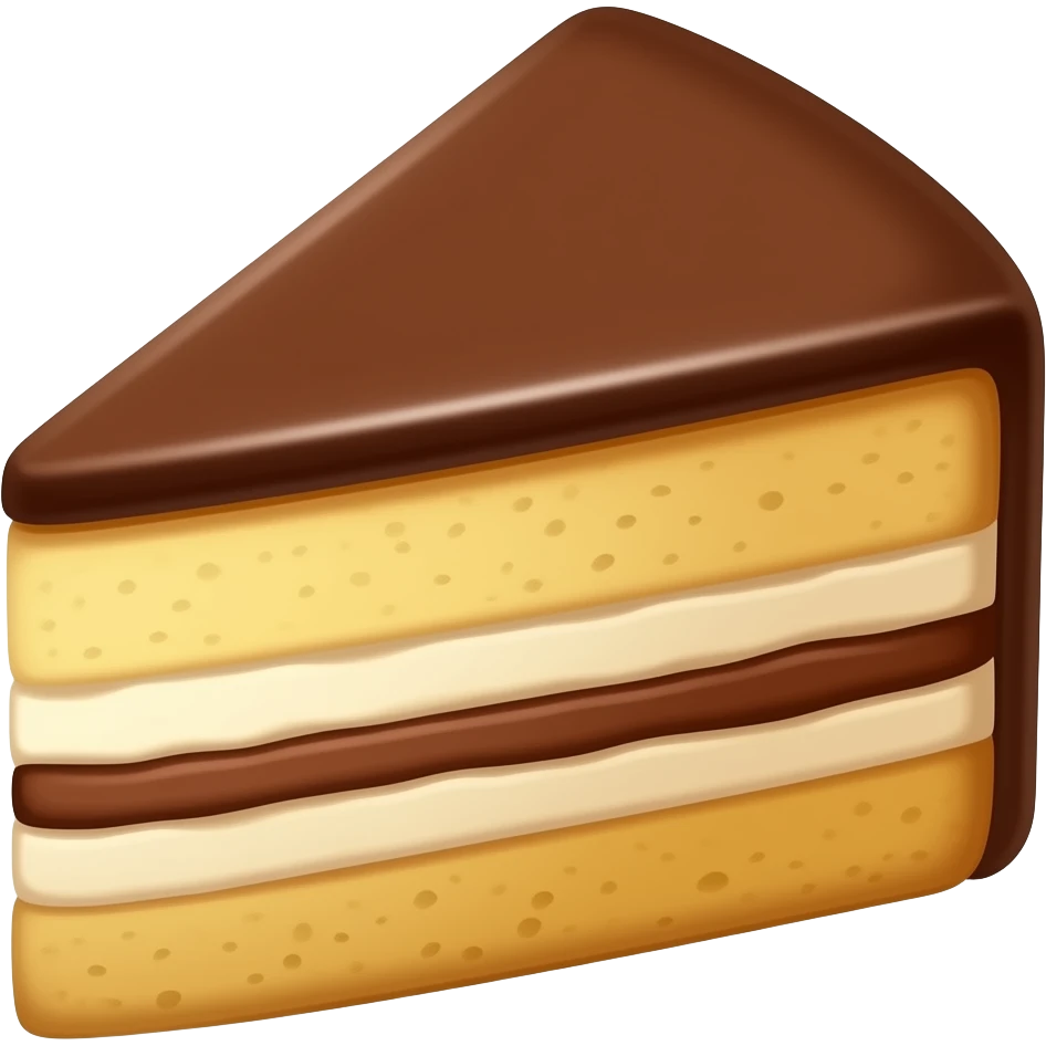 vanilla & chocolate cake emoji