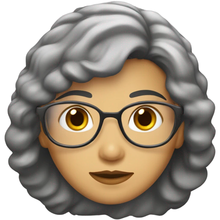 Mujer pelo castaño rizado corto  doctora emoji