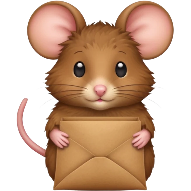 a mouse with a bag emoji