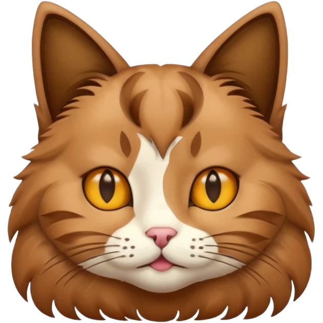 cat with folded ears and brown fur emoji
