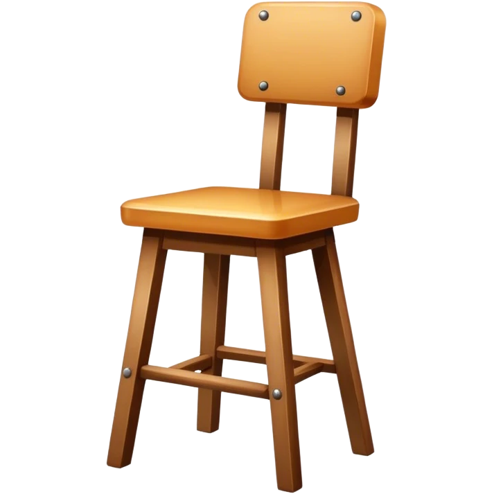 Wooden Chair stool  emoji