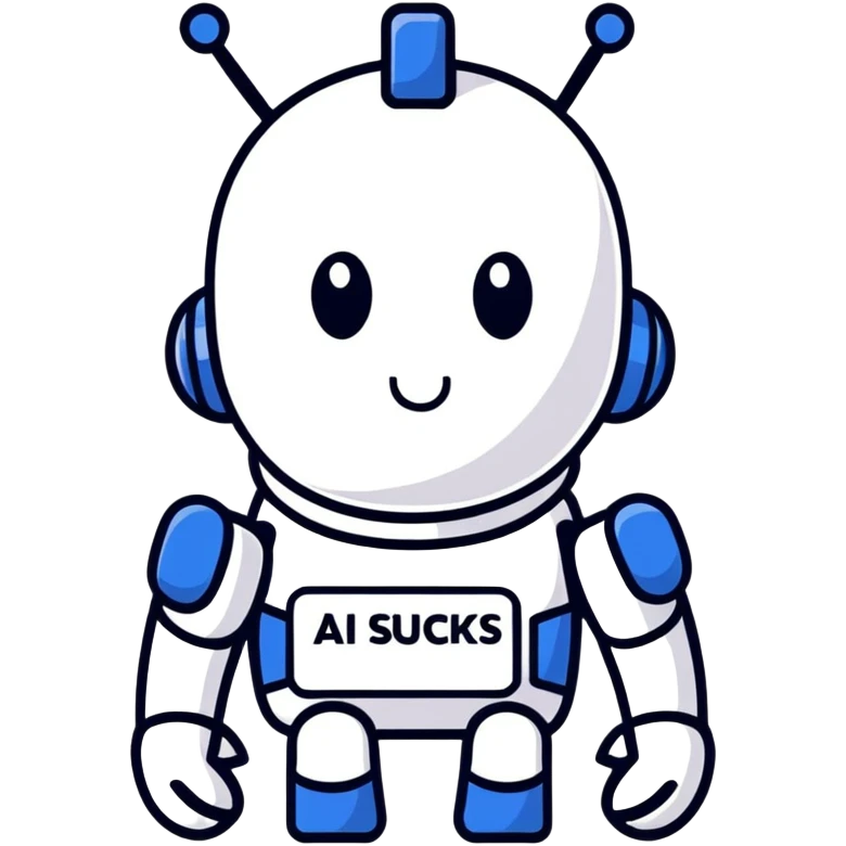 Write a text that's says "Ai sucks" emoji