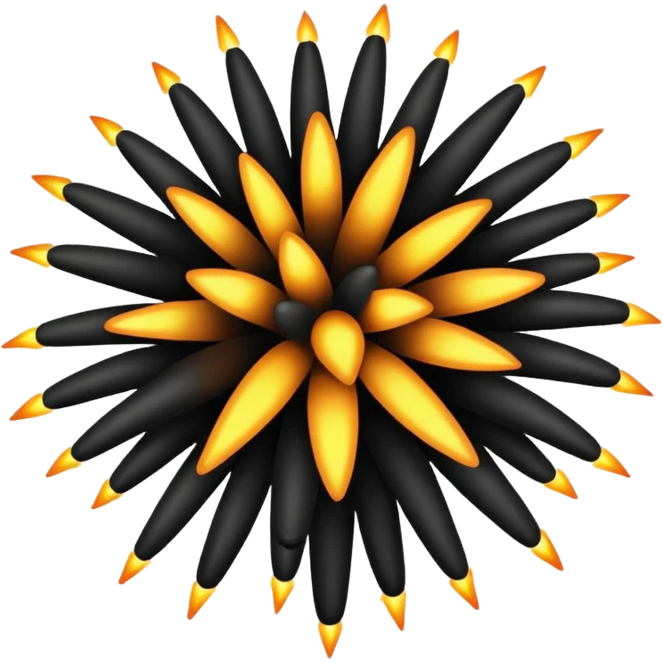 black firework. Basic outline emoji