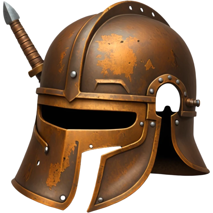 Rusted warrior helmet emoji