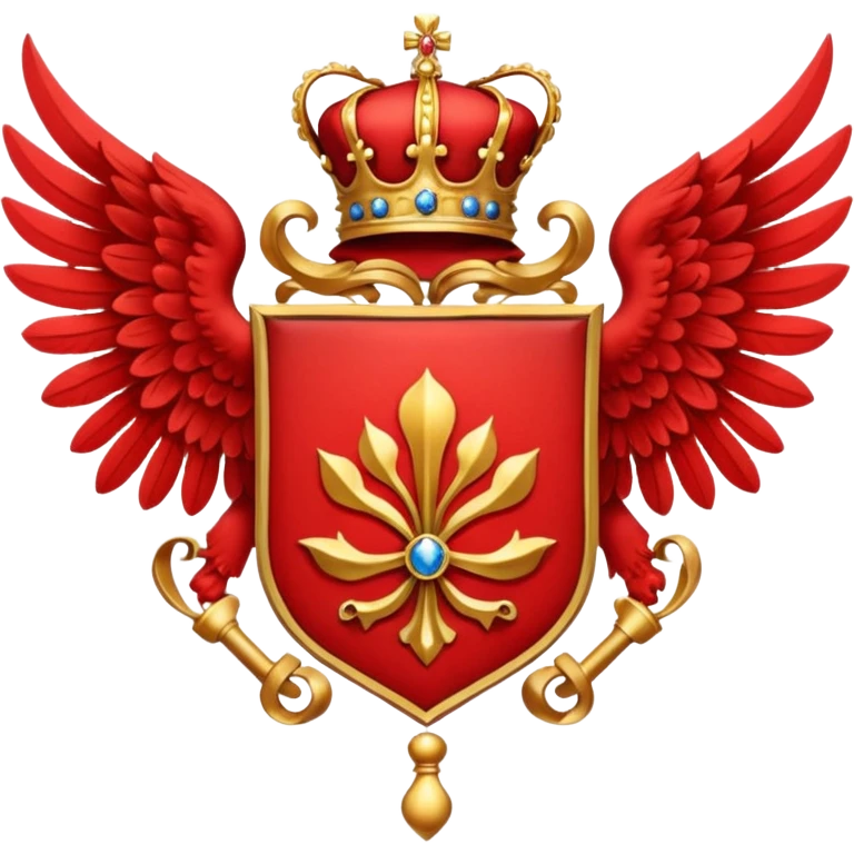 Red Royal Coat of arms with 8 wing emoji