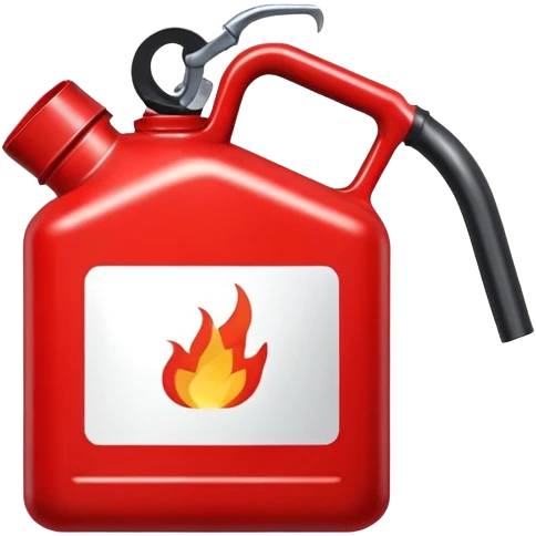 gasoline canister, fuel can, red container with spout emoji