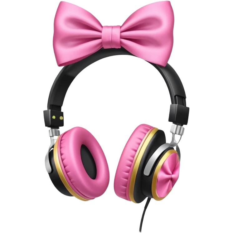 headphones with bow emoji