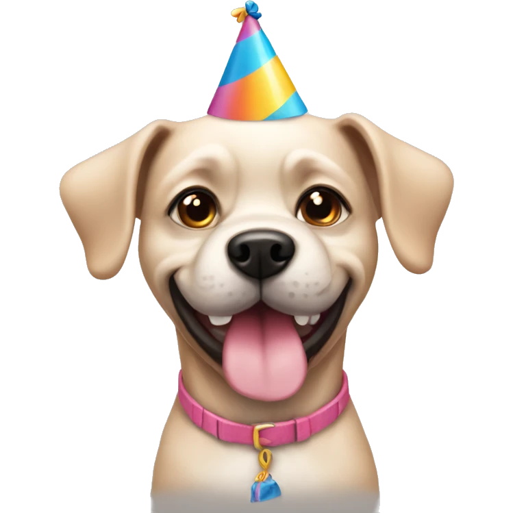 Birthday party frenchy dog  emoji