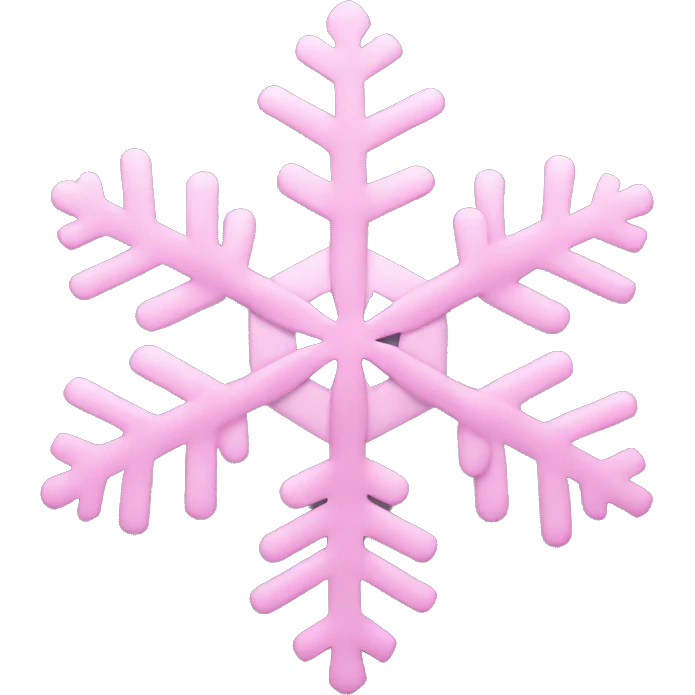 Pink snowflake emoji
