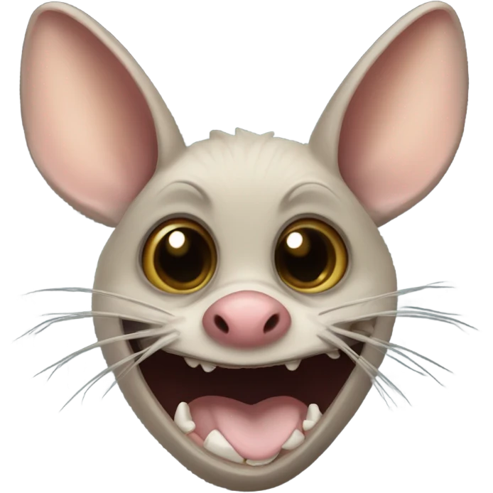 Horseshoe bat smiling emoji