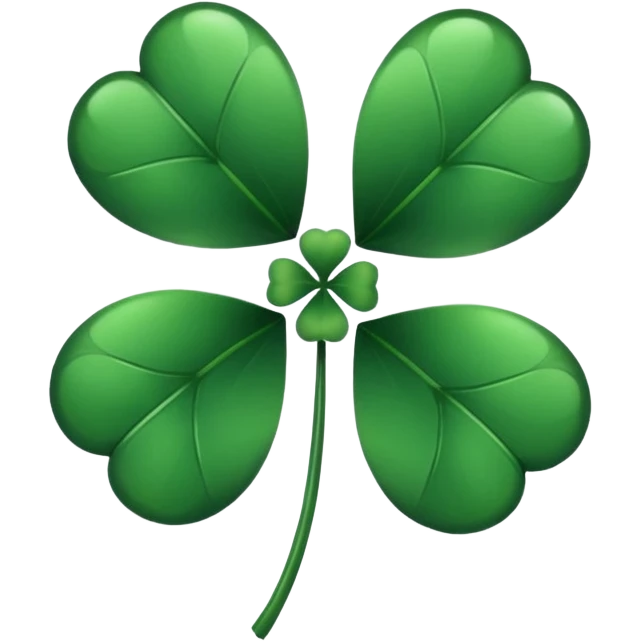 Black four leaf clover emoji