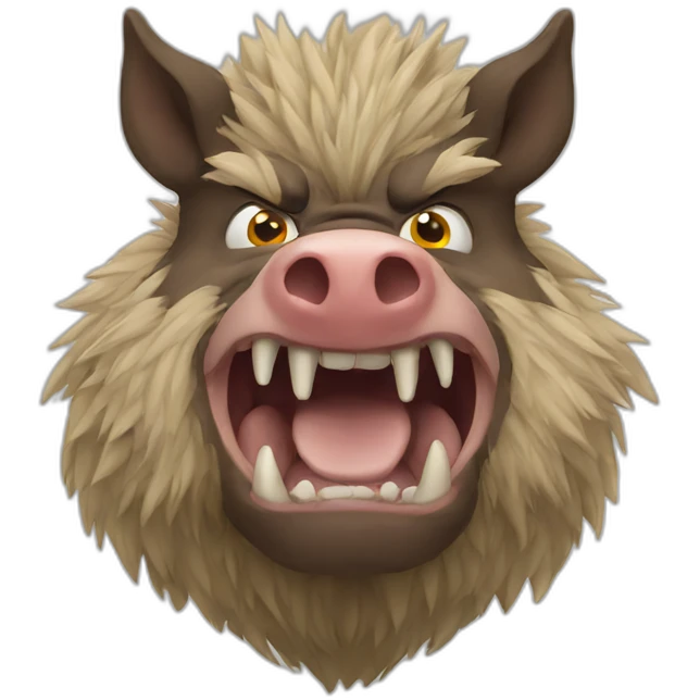 angry boar emoji