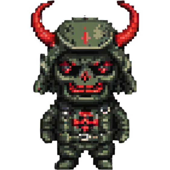 Militar con cara de diablo emoji