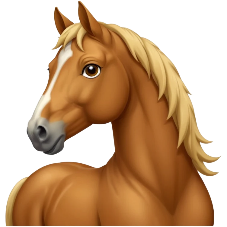Realistic tan mustang horse emoji