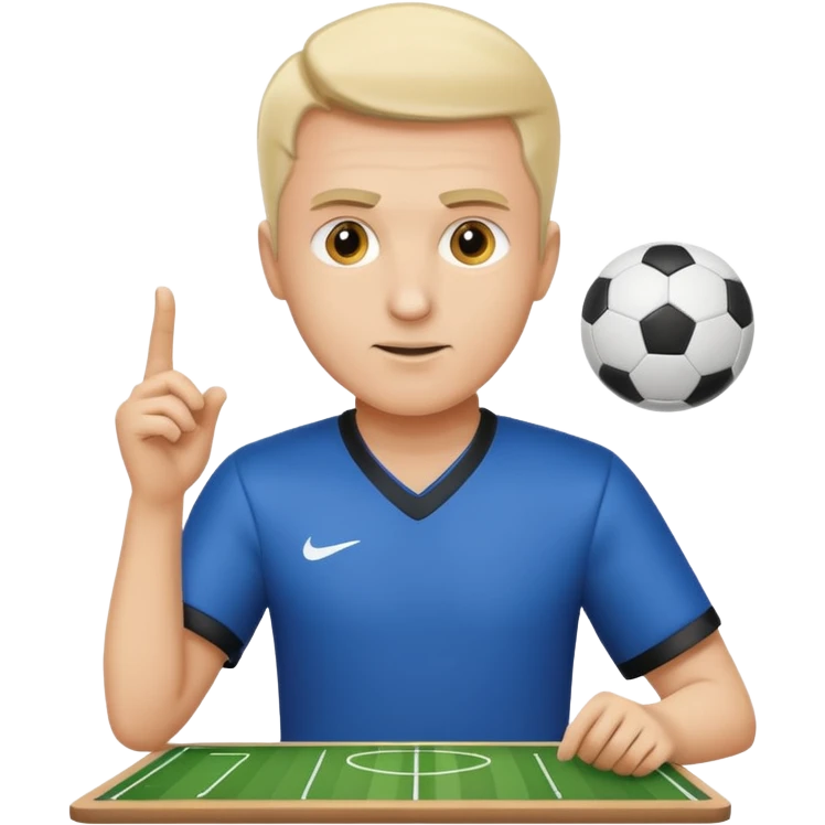 a soccer mentor drawing tactics on a board emoji