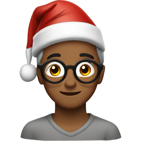 harry potter wearing a santa hat  emoji