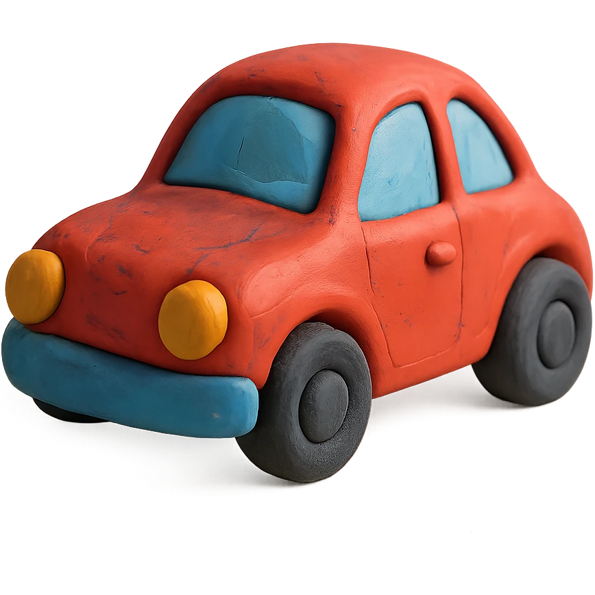 claymation style car emoji