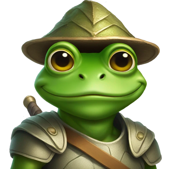 Frog is a good warrior emoji