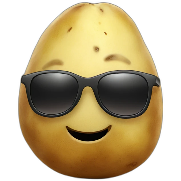 potato with sunglasses emoji