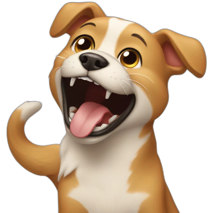 Dog laughing like cat emoji emoji