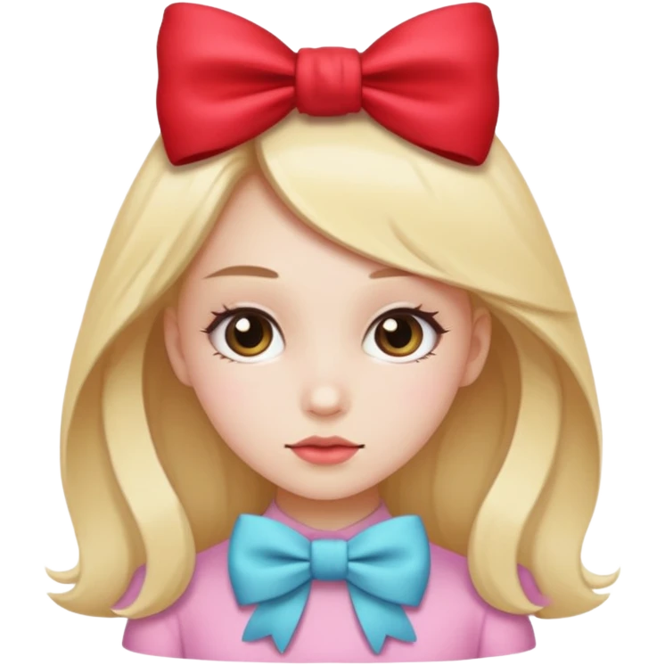 Aesthetic girl with a bow ￼ emoji