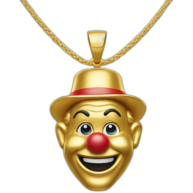 gold clown pendant emoji