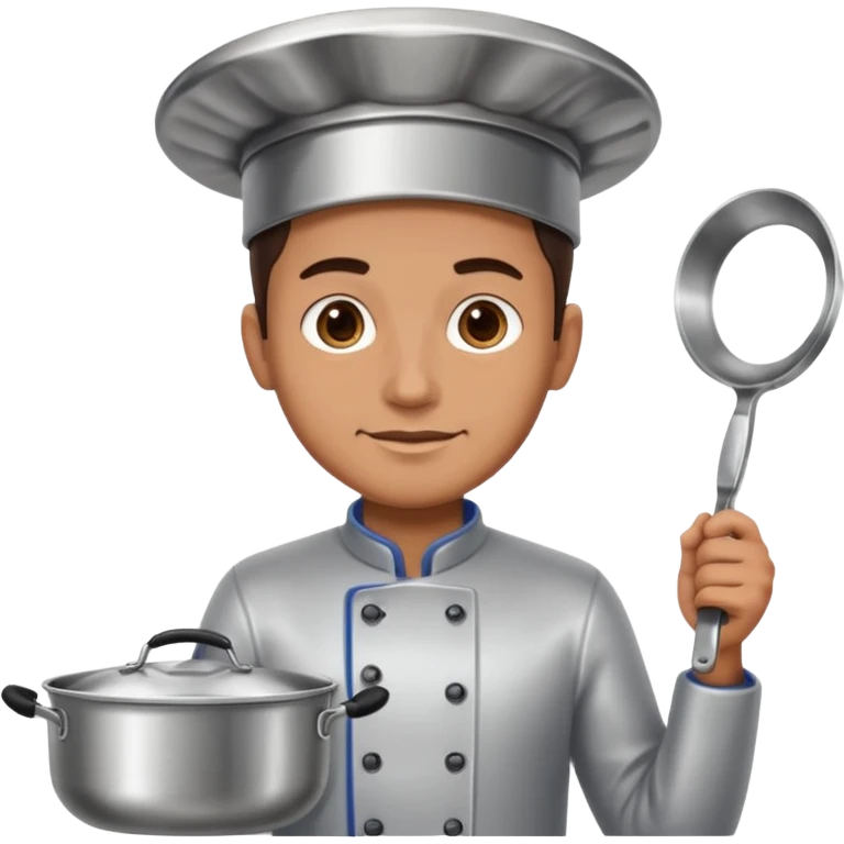 man holding cooking pan emoji