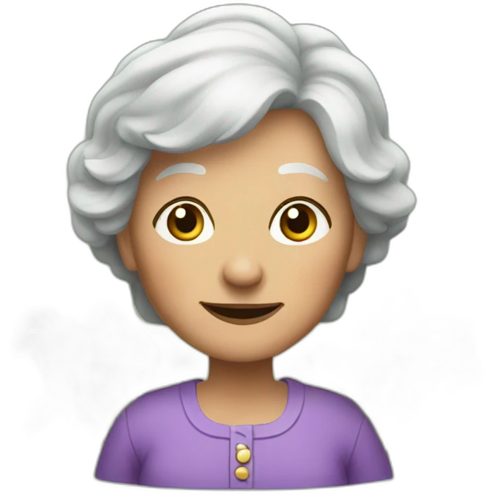 a granny with nettles emoji