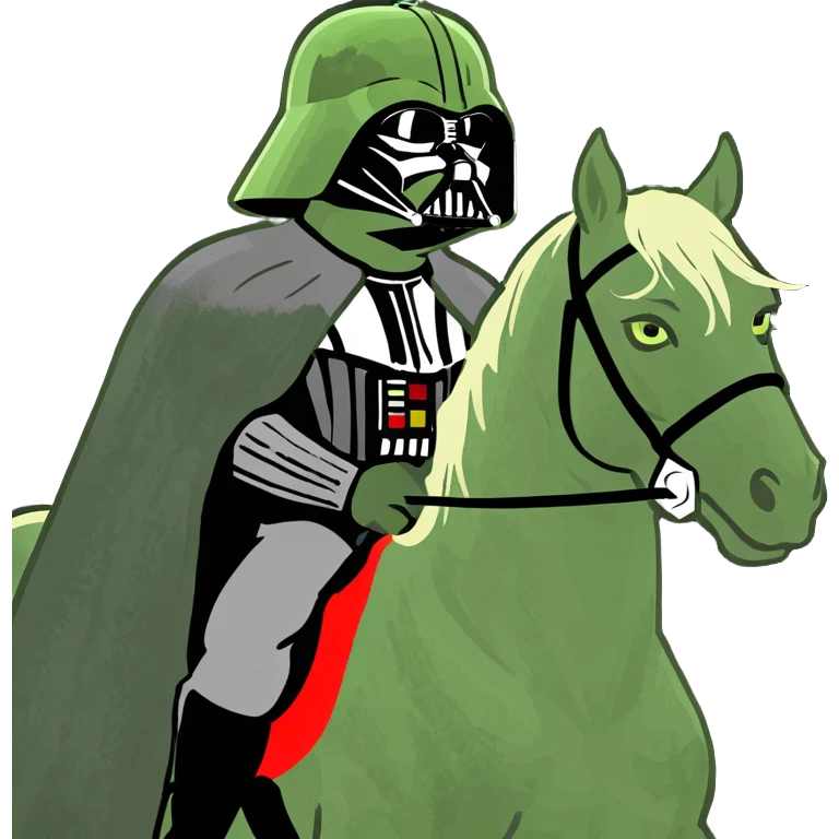 Darth vader on a horse emoji
