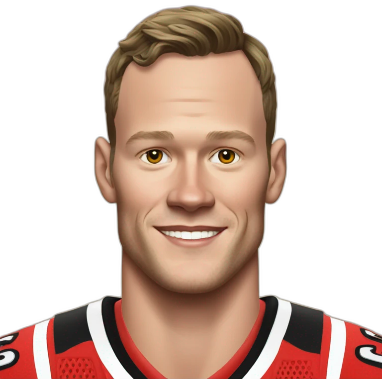 Jonathan Toews as rainbow beach bum emoji