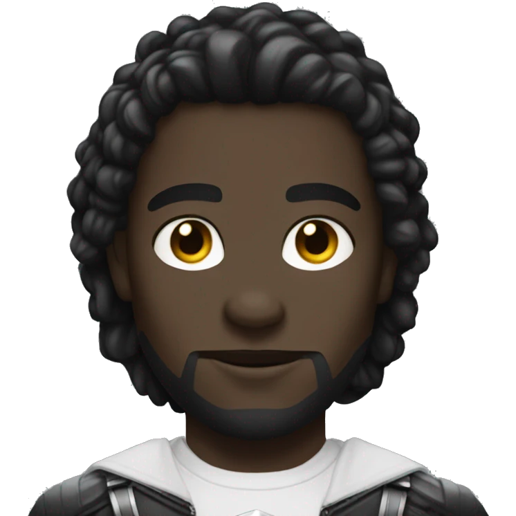 black panher marvel with white eyes emoji