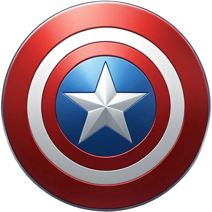 captain america shield red white blue star emoji
