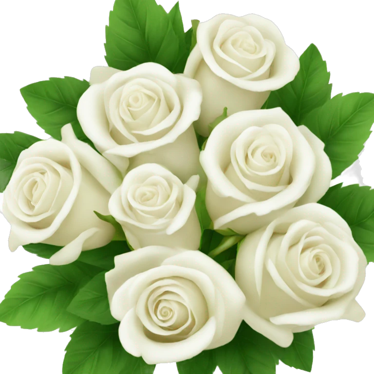 bouquet of white roses emoji
