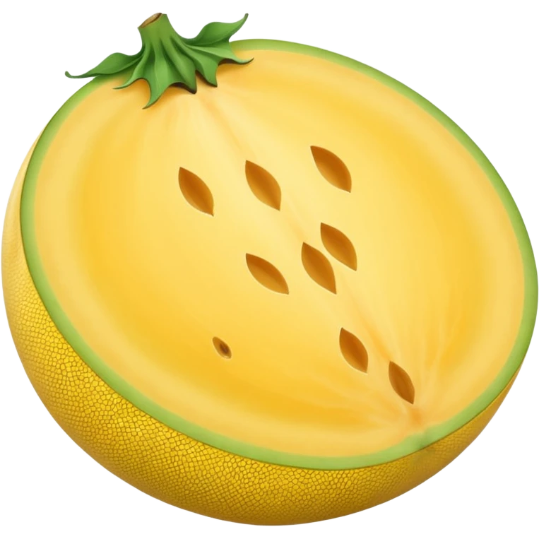canary melon whole yellow color  emoji