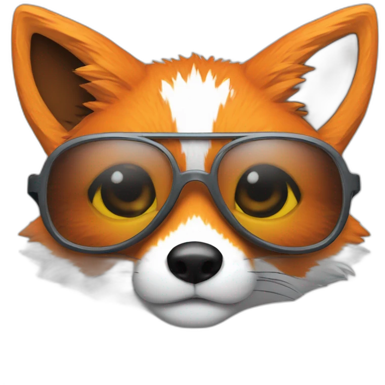 Fox lunettes blouson emoji