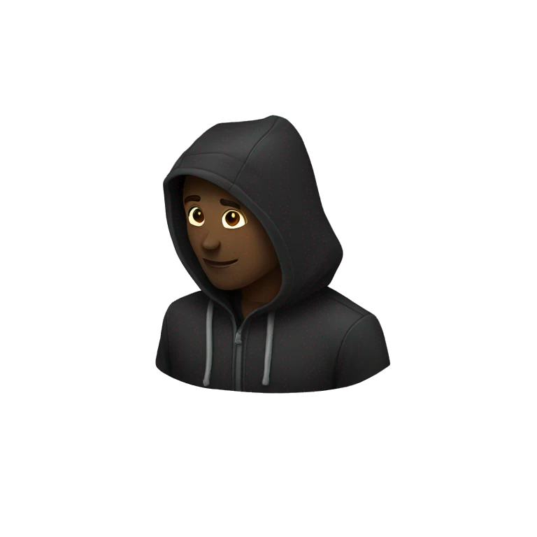 Homme Noire avec une cagoule nocta emoji