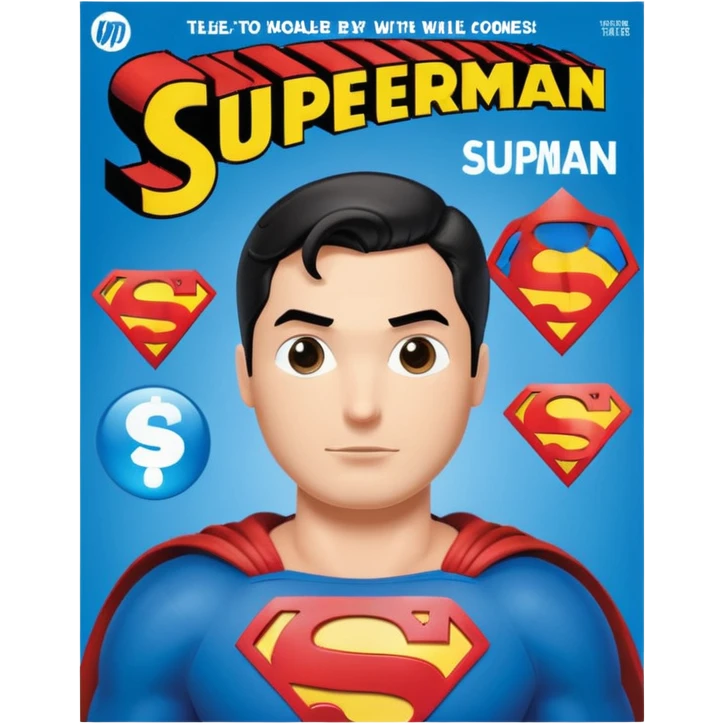 a magazine with Superman on the cover emoji