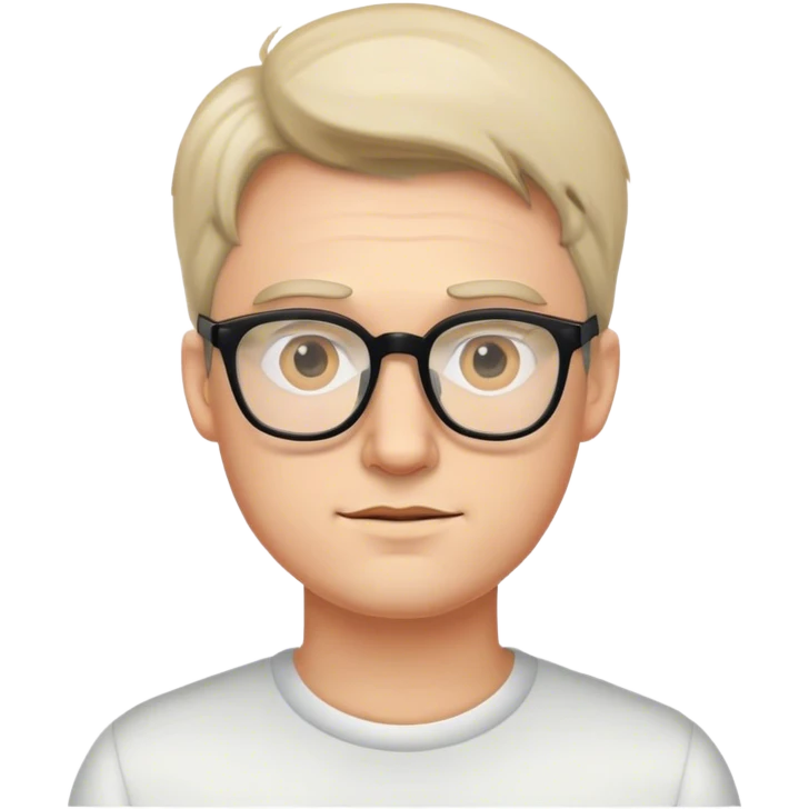 Guy with glasses  emoji