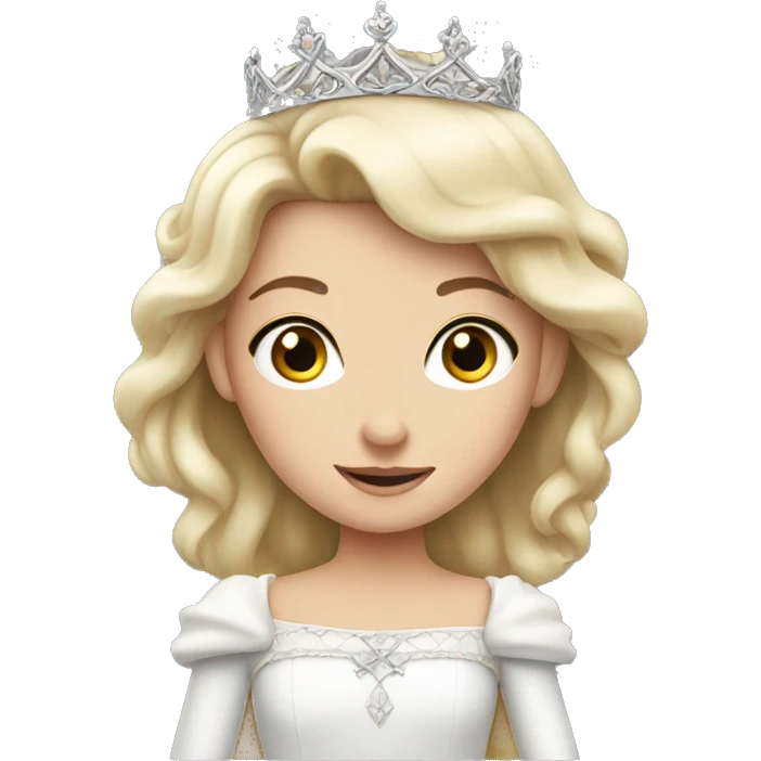white princess looking girl  emoji