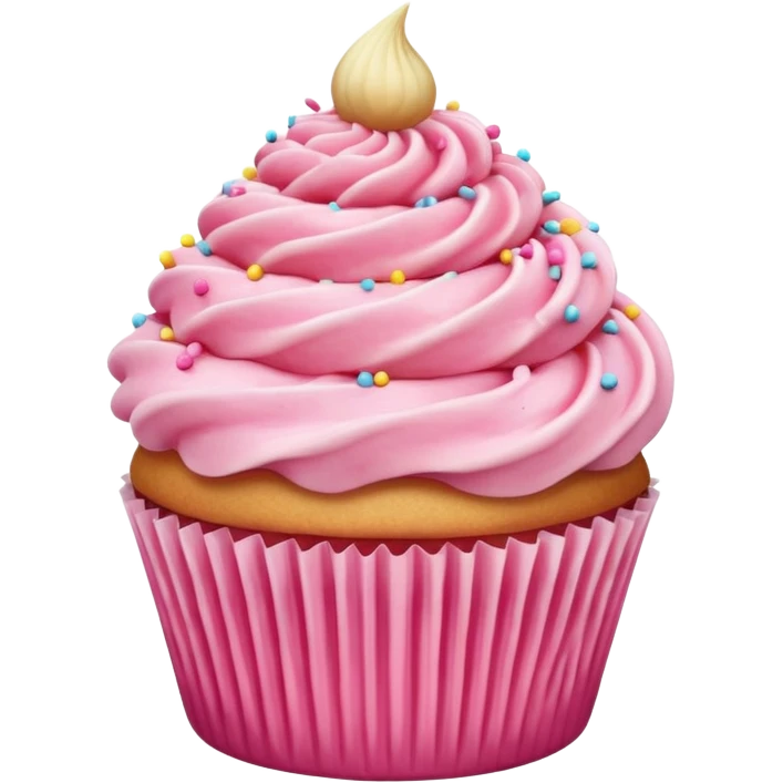 Cupcake with pink icing emoji