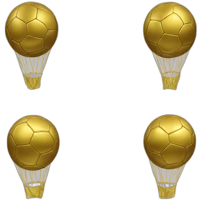 Ballon de foot en or emoji