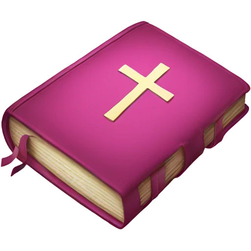 Pink Bible emoji