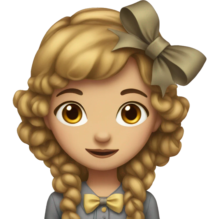 Girl with a bow emoji