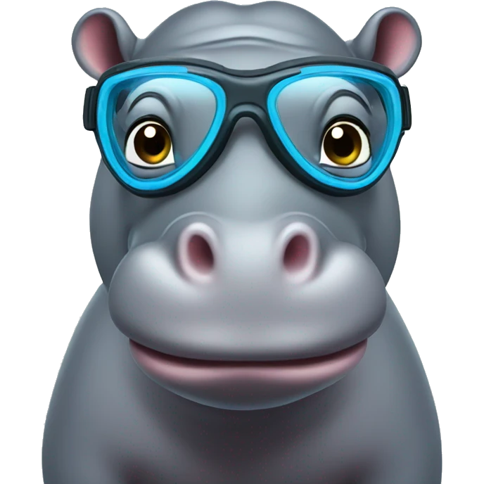 Hippo with a snorkel  emoji