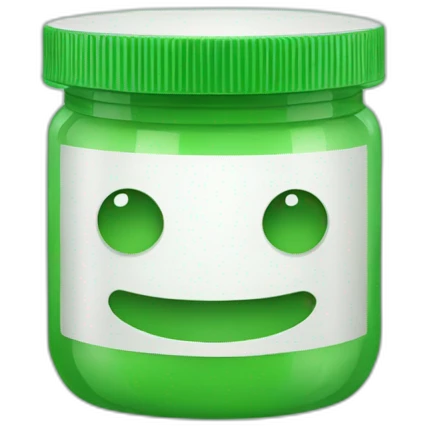 cosmetics jar green emoji