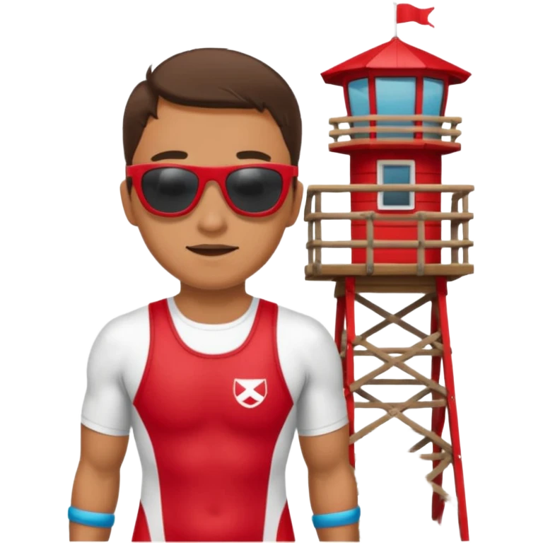 Lifeguard on watch tower emoji