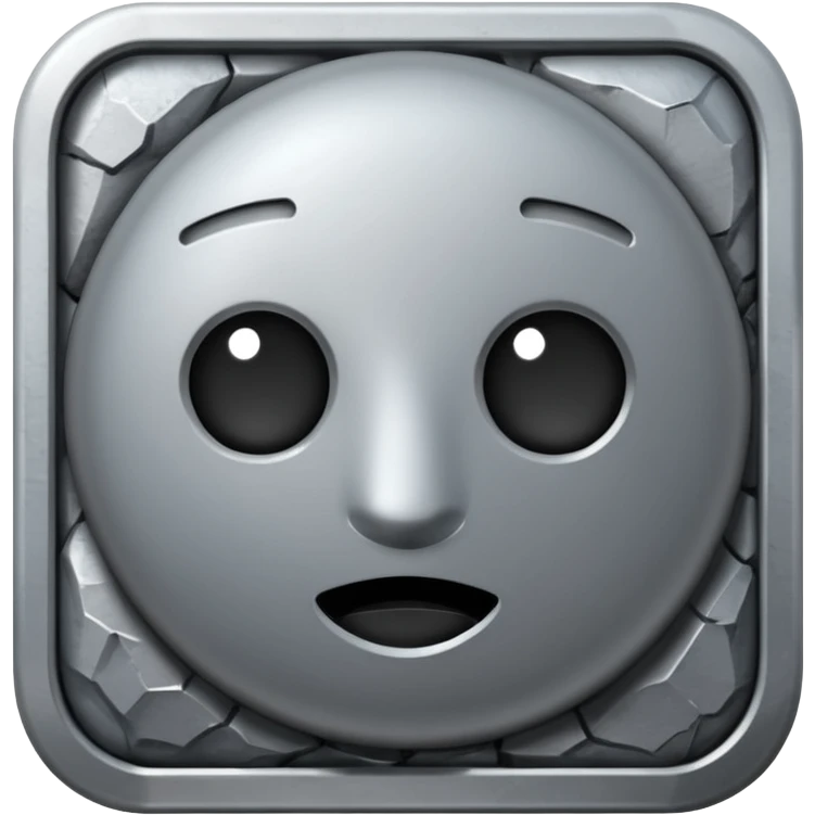 generate ultra realistic aluminum ore emoji