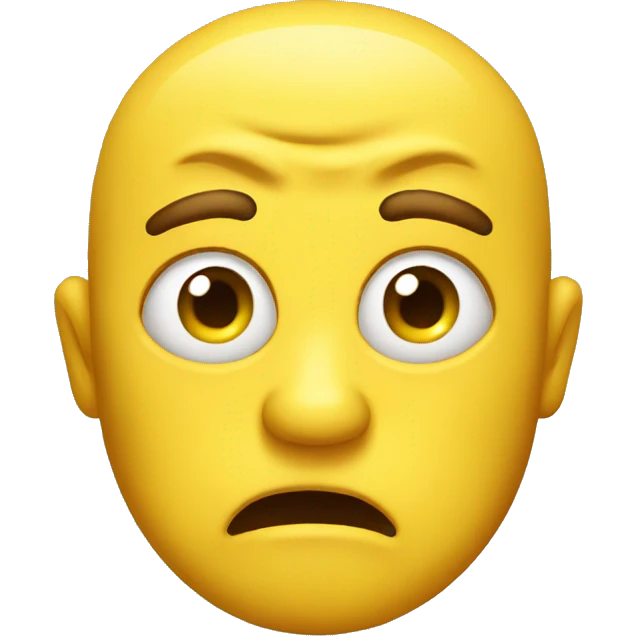 a constipated yellow face emoji emoji