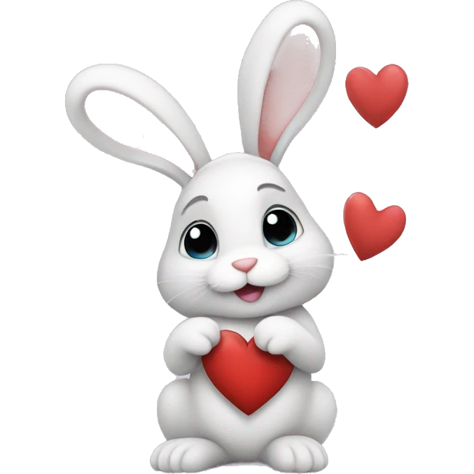 Bunny with heart emoji